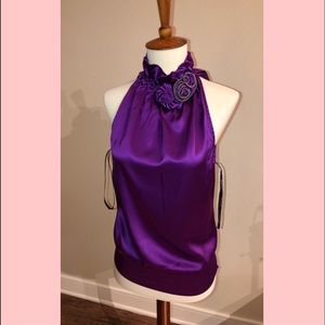 Silky Purple BEBE Top NEVER WORN